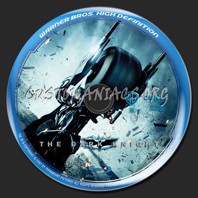 The Dark Knight blu-ray label