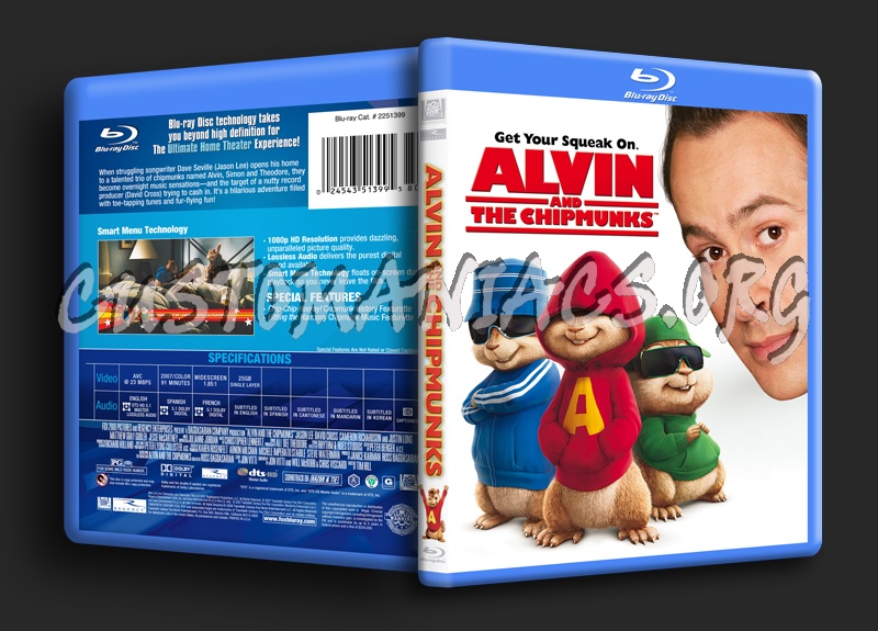 Alvin and the Chipmunks blu-ray cover