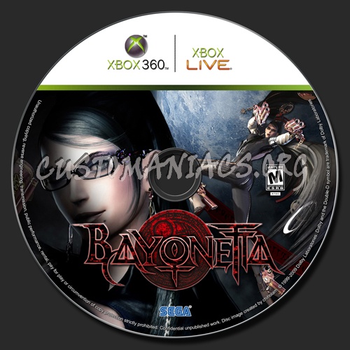 Bayonetta dvd label