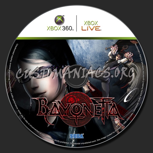 Bayonetta dvd label