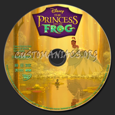 The Princess and the Frog dvd label