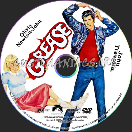Grease dvd label