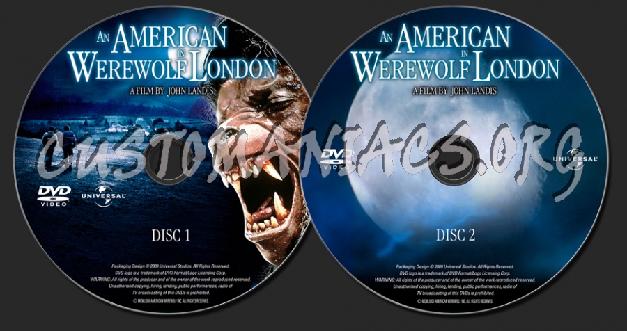 An American Werewolf in London dvd label
