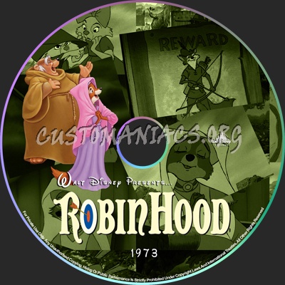 Robin Hood - 1973 dvd label