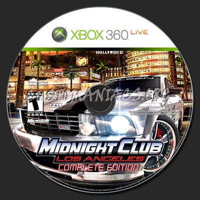 Midnight Club Los Angeles Complete Edition dvd label