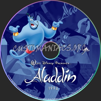 Aladdin - 1992 dvd label