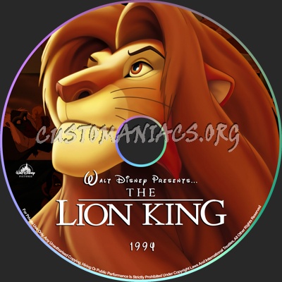 The Lion King - 1994 dvd label