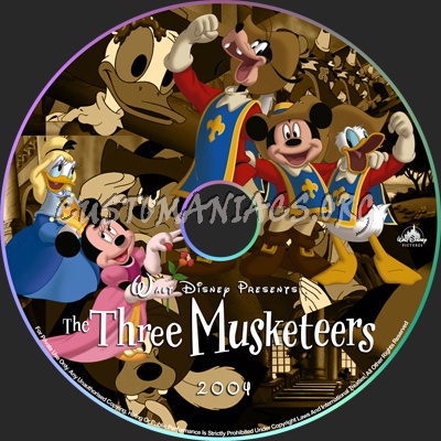 Mickey, Donald, Goofy: The Three Musketeers dvd label