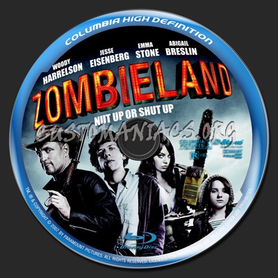 Zombieland blu-ray label