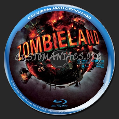 Zombieland blu-ray label