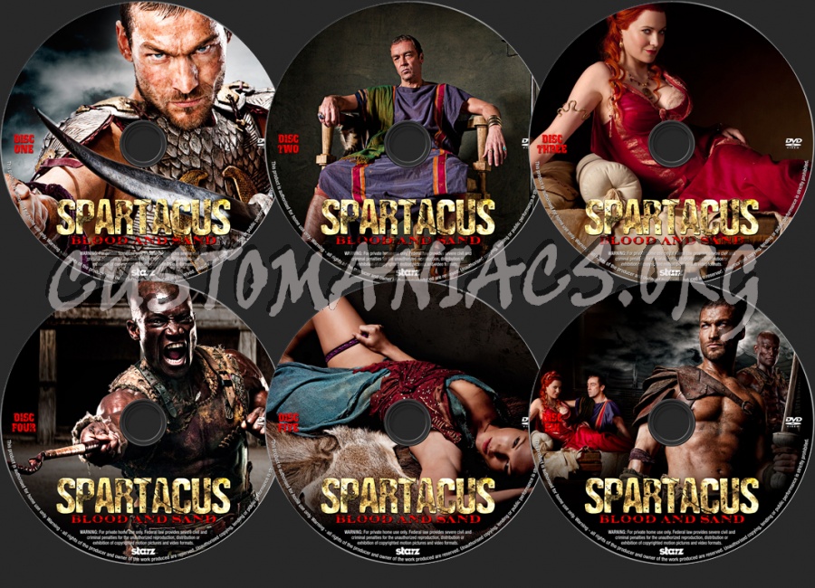 Spartacus Blood and Sand dvd label