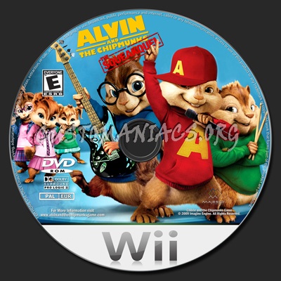 Alvin And The Chipmunks The Squeakquel dvd label