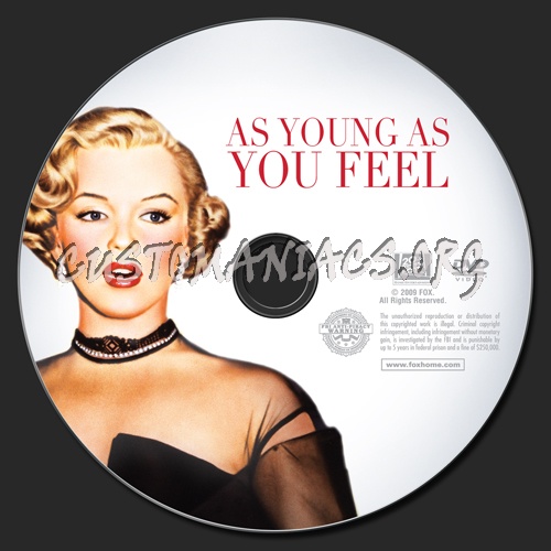 As Young as you Feel dvd label