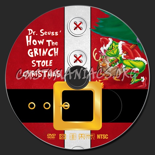Dr Seuss How The Grinch Stole Christmas dvd label