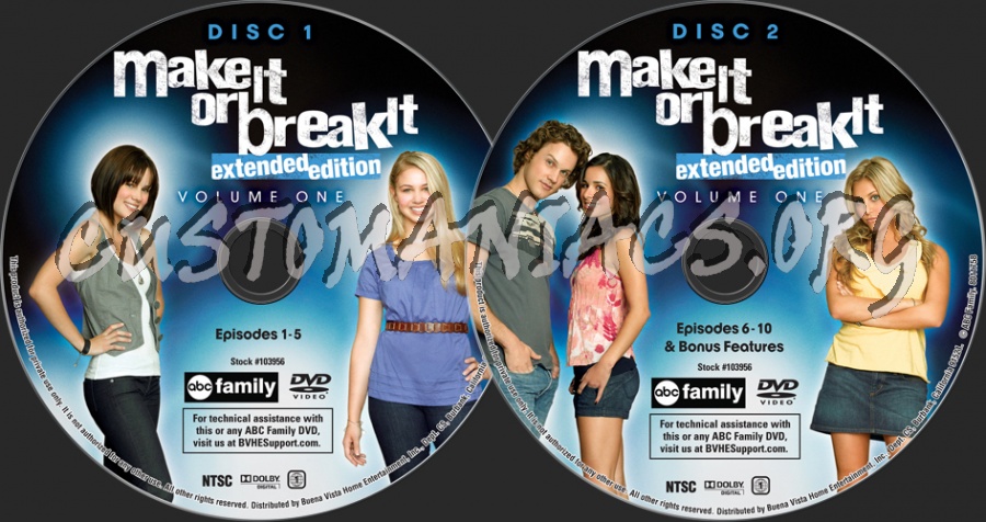 Make It Or Break It Volume 1 dvd label