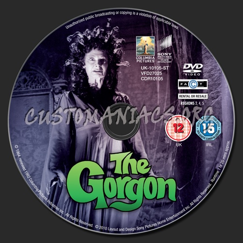 The Gorgon dvd label