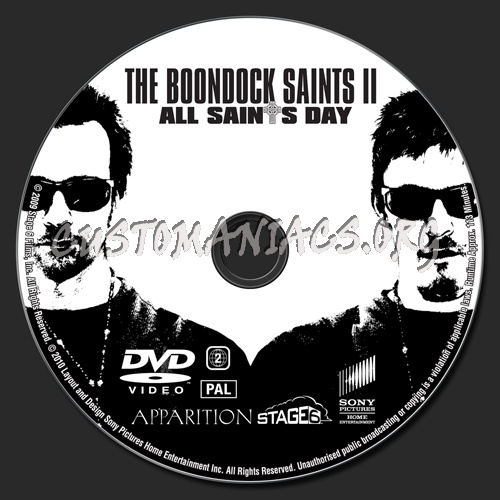 The Boondock Saints 2 All Saints Day dvd label