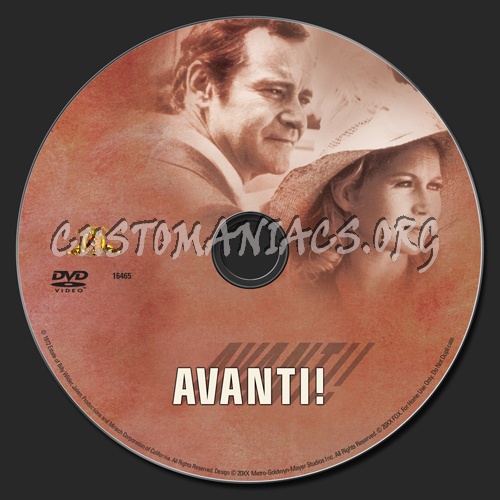 Avanti! dvd label