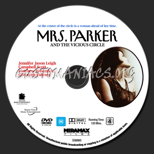 Mrs. Parker and the Vicious Circle dvd label