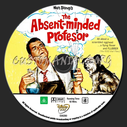 The Absent-Minded Professor dvd label