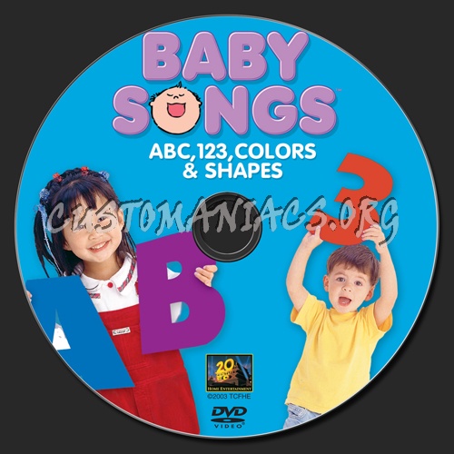 Baby Songs ABC,123,Colors & Shapes dvd label