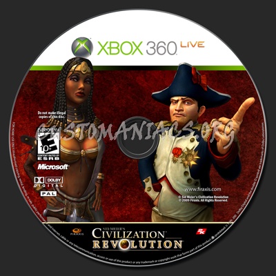 Civilization Revolution dvd label
