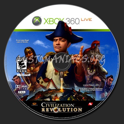 Civilization Revolution dvd label