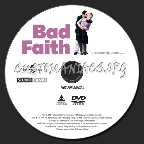 Bad Faith dvd label