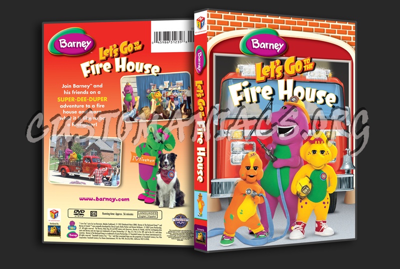 Barney Let's go to the Fire House dvd cover.