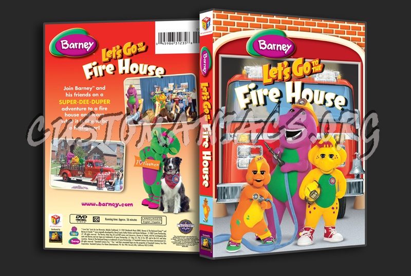 Barney Let's go to the Fire House dvd cover