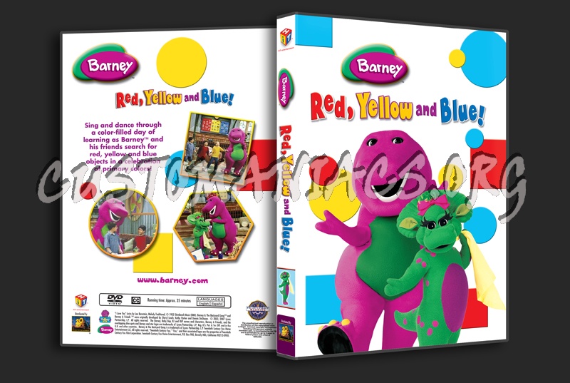 Barney: Red, Yellow and Blue! dvd cover