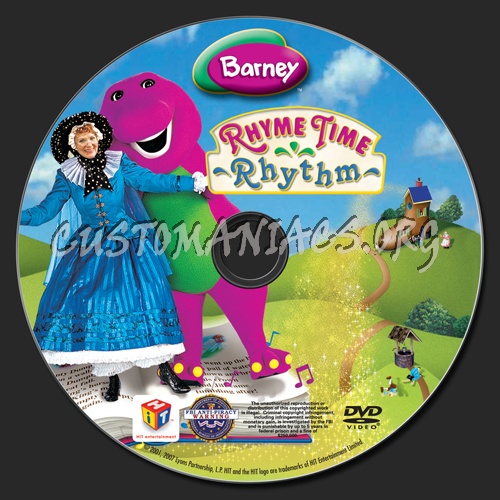 Barney: Rhyme Time Rhythm dvd label