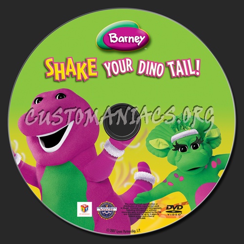 Barney Shake Your Dino Tale dvd label