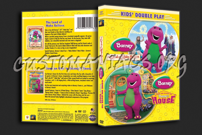 Barney: The Land of Make Believe / Come on Over to Barney's House dvd cover