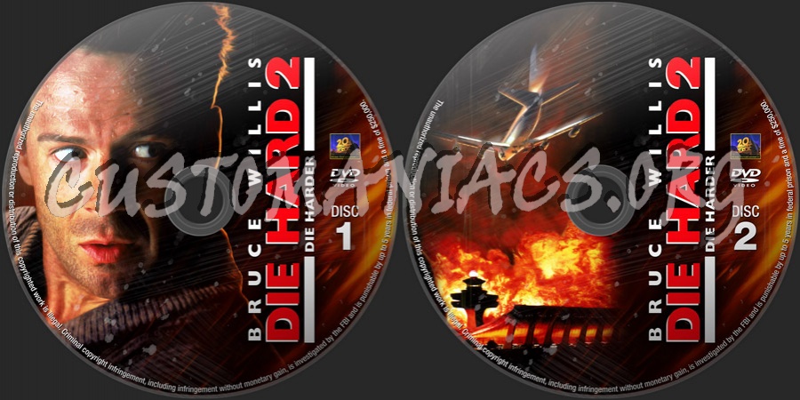 Die Hard 2 - Die Harder dvd label