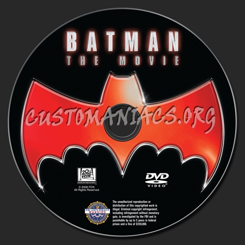 Batman The Movie (1966) dvd label