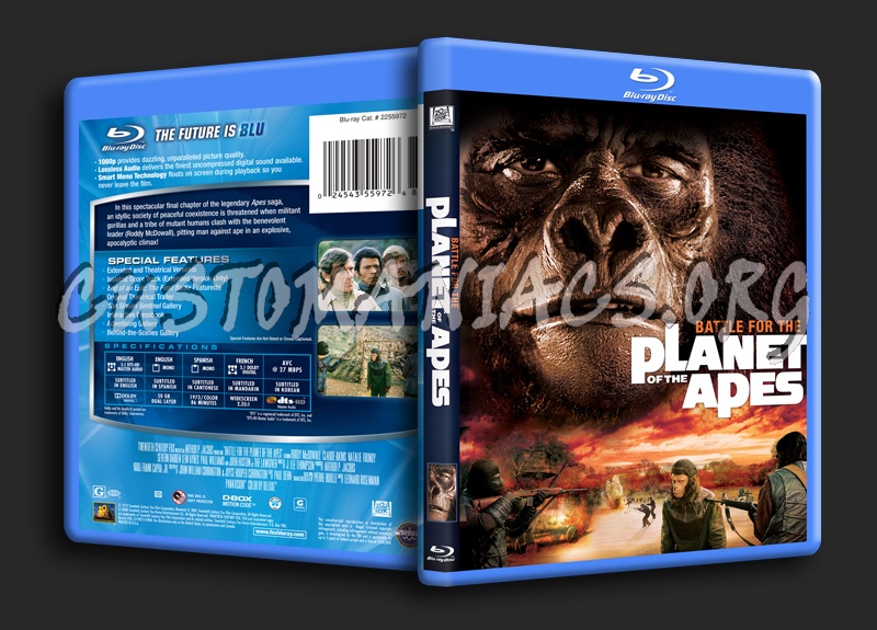 Battle for the Planet of the Apes blu-ray cover