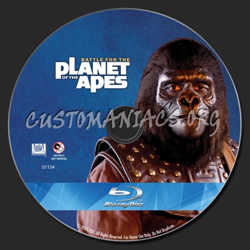 Battle for the Planet of the Apes blu-ray label