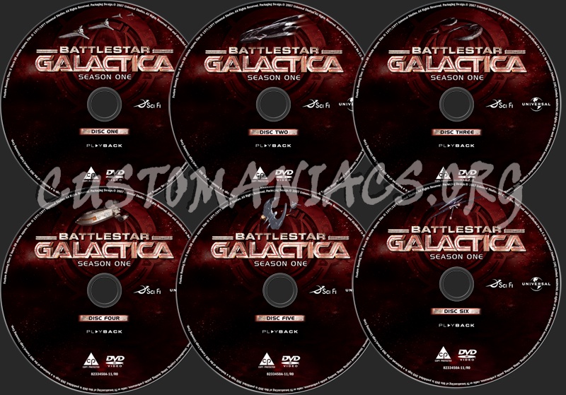 Battlestar Galactica Season 1 dvd label