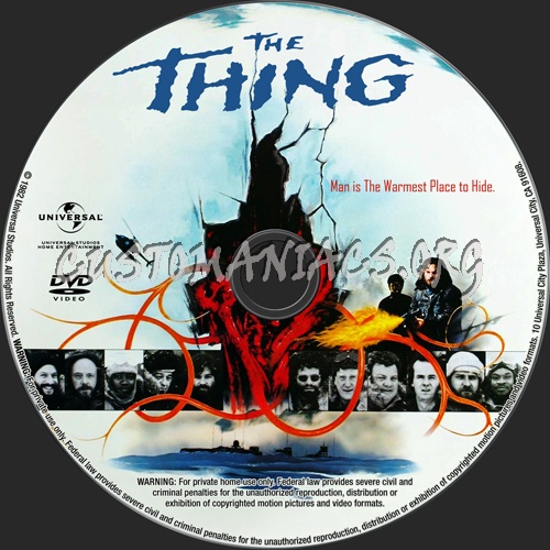 The Thing dvd label