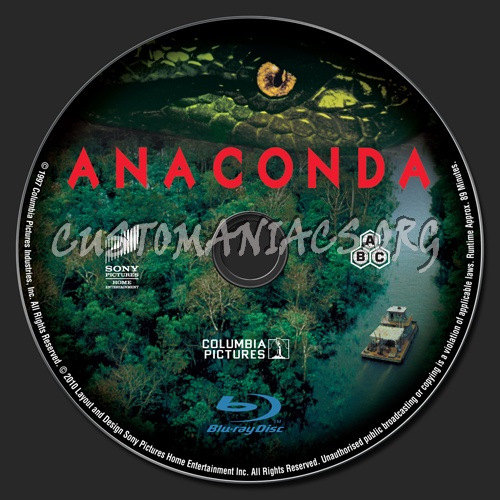 Anaconda blu-ray label