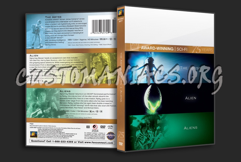 Award Winning Sci-Fi: The Abyss / Alien / Aliens dvd cover