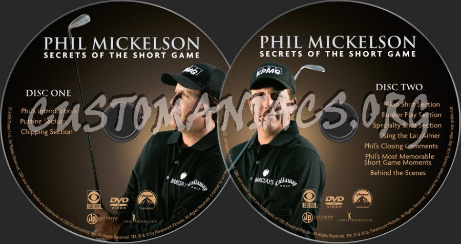 Phil Mickelson Secrets of the Short Game dvd label