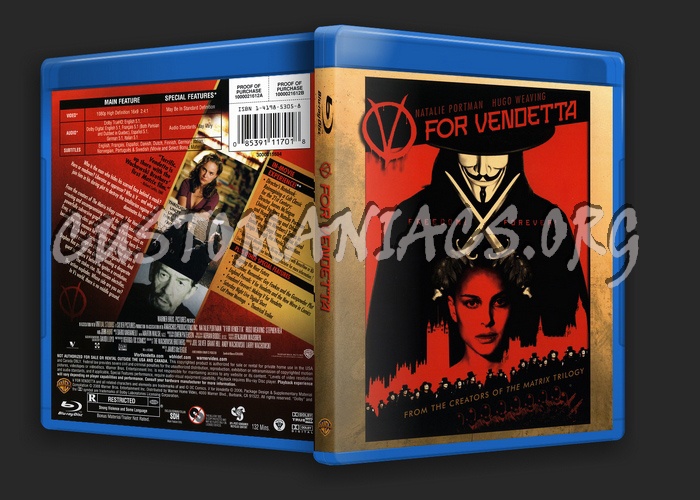 V for Vendetta blu-ray cover