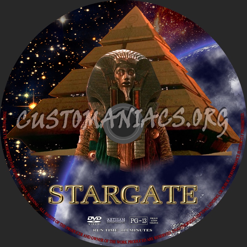 Stargate - The Movie dvd label