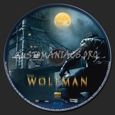 The Wolfman blu-ray label