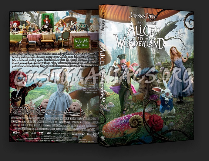 Alice In Wonderland (2010) dvd cover
