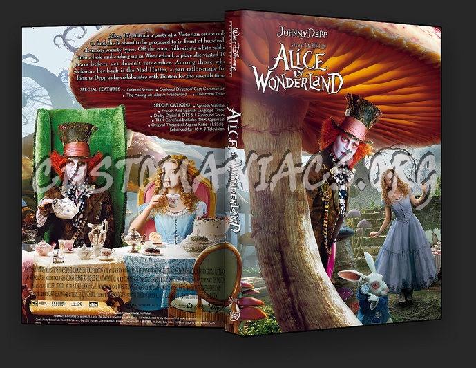Alice In Wonderland (2010) dvd cover