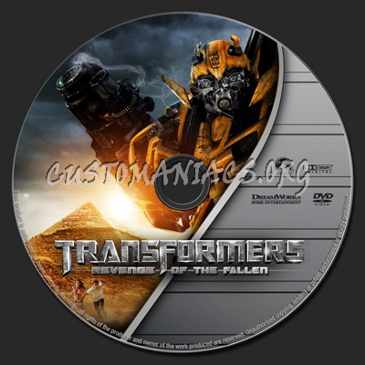 Transformers: Revenge of the Fallen dvd label