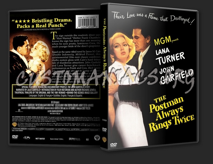 The Postman Always Rings Twice dvd cover